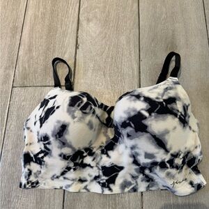 Victoria’s Secret Pink Sports Bra Black White Size L